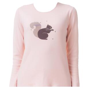 100%全棉印花顶瓜瓜顶呱呱秋衣秋裤女士纯棉毛衫中厚内衣套装打底