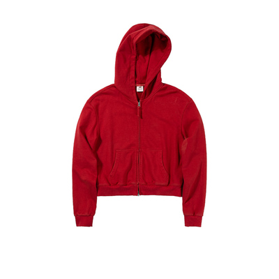 UNRETRO小版型短款开衫连帽卫衣