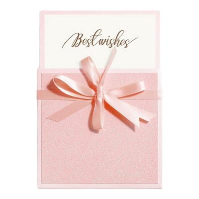 粉色祝福生日贺卡定制礼物卡
