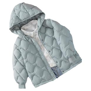 雅鹿2025新款儿童轻薄羽绒服短款男童女童宝宝内胆冬装外套亲子装