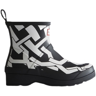 HUNTER雨鞋露营户外酷玩H印花裂变雨靴厚底防水防滑水鞋矮筒靴女