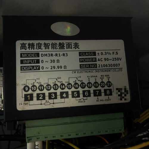 创鸿高精度智能盘面表DM3R-R1-R3，0-30欧母，原装