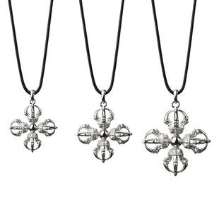 玺匠金铺《足银古法十字金刚杵》足银999 佩戴吊坠工艺品挂件