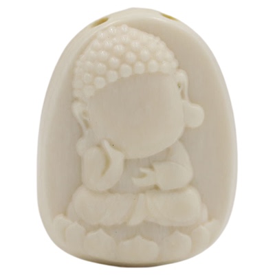 天然猛犸牙无相佛扎基拉姆雕刻件