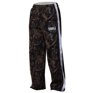 YOUNGLA迷彩跑步休闲透气拼接长裤健身运动直筒宽松阔腿蓝球裤子