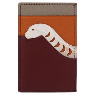 一片式生肖卡包鳄鱼拼羊皮手缝超薄卡包驾驶证多卡位轻奢信用卡夹