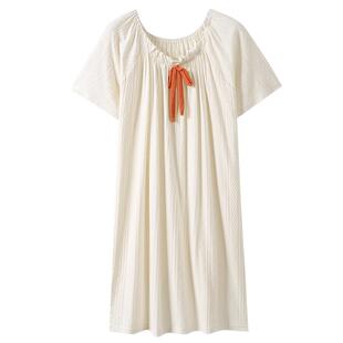 睡裙女士夏季莫代尔短袖睡衣裙2026年新款夏天薄款孕妇夏款连衣裙