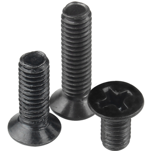 铁发黑十字沉头螺丝钉平头螺栓机丝KM电子小螺钉国标M2M3M4M5M6