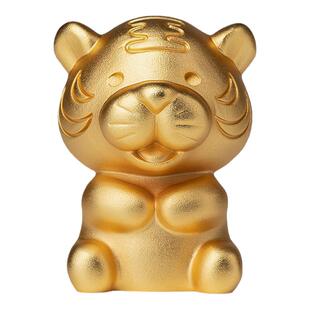 铜师傅虎摆件吉祥物十二生肖工艺品礼品可爱小金虎客厅桌面装饰品