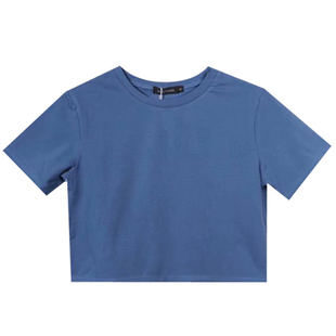 欧美ins宽松爵士舞短袖T恤女超短高腰短款夏嘻哈短装漏肚脐上衣潮