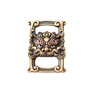 琢匠经书扣文玩连接扣金刚心藏传黄铜钥匙扣DIY配件国风包配饰
