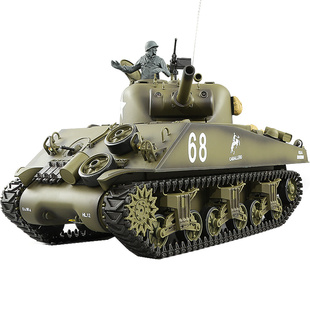 恒龙遥控坦克金属四驱越野车电动充电对战男孩玩具车谢尔曼