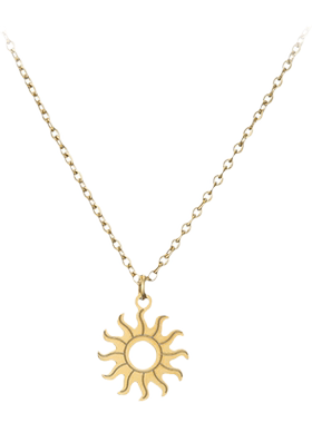 希腊神话太阳神项链IPG14K镀金欧风简约复古冷淡风小众个性锁骨链