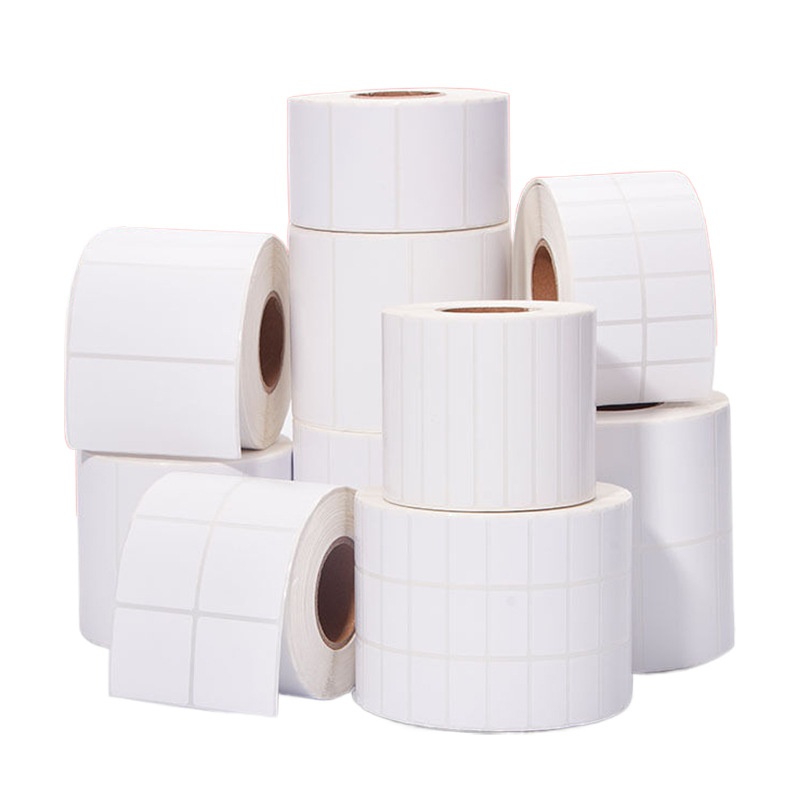 铜版纸不干胶标签100*100空白碳打印纸快递标签带物流贴纸单条码