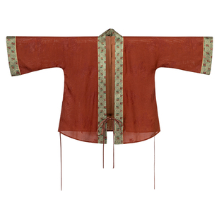 溪亭集丨一城风絮丨夏季真丝透孔红云纱汉元素短衫系国风带上衣女