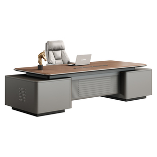 高档老板桌办公桌简约现代高端总裁桌轻奢极简大班台高级感办公室