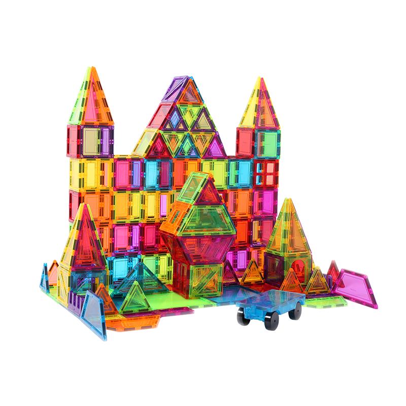 菠萝树炫彩磁片儿童彩窗磁力片磁铁磁力棒拼接玩具益智儿童节礼物