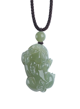 若慕和田玉貔貅吊坠情侣款