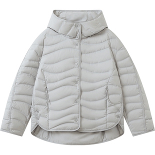 播商场同款短款连帽羽绒服女秋冬新款宽松保暖外套BDS4RD3361