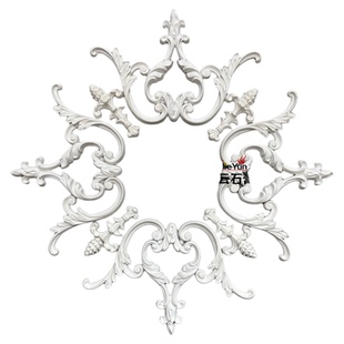 法式石膏拼花灯盘石膏线条角花组合灯盘吊顶GRG石膏灯盘装饰圆盘