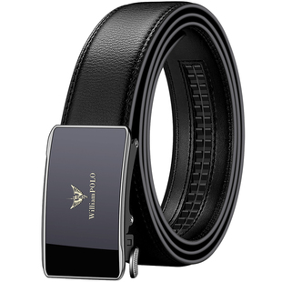 英皇保罗皮带男士真皮内扣自动扣腰带高档品牌正品不漏尾内穿裤带