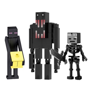 适用乐高我的世界积木凋零骷髅雾中人蓝恶魔蛇刃儿童拼装益智玩具