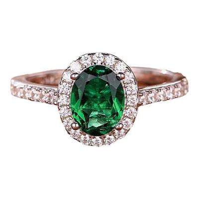 1.5克拉经典培育祖母绿宝石戒指