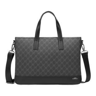 马克华菲男士手提包商务公文包男款单肩斜挎包大容量电脑包托特包