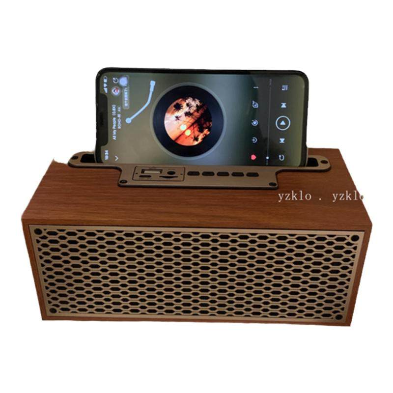 店主推荐高颜值蓝牙音响复古木质ins礼物便携无线家用低音炮音箱