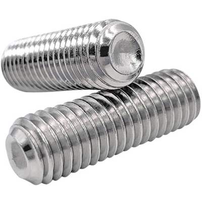 不锈钢平端凹端细牙紧定螺丝