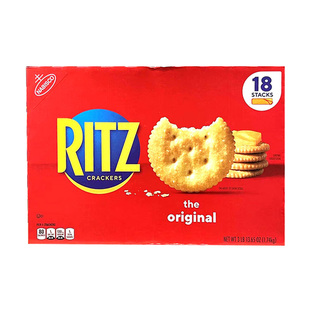 美国直邮Nabisco Ritz乐之小圆薄脆饼芝士夹心饼干下午茶零食18包