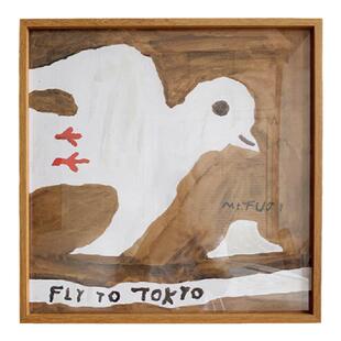 Fly to tokyo原木风鸽子儿童房卧室装饰画餐厅单幅壁画北欧动物画