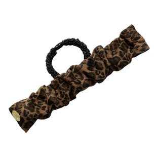 高马尾豹纹发绳啪啪圈女后脑勺扎丸子头固定神器不伤发头绳发圈