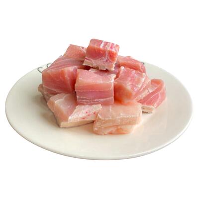 新鲜鳄鱼肉粒，切好鳄鱼肉1斤1份