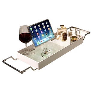 浴缸置物架多功能铝合金伸缩架子卫生间泡澡浴室收纳支架浴缸架子