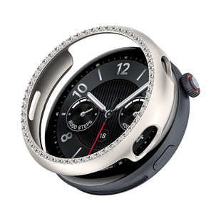 适用于vivo WATCH 5智能手表表盘仿钻保护壳iQOO WATCH 5仿钻表圈表带保护套优雅精致镂空设计无阻充电