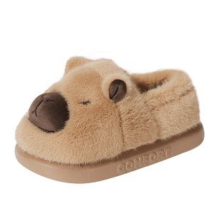 棉拖鞋女士秋冬季2025新款室内家居可爱毛绒保暖包跟情侣棉鞋男款