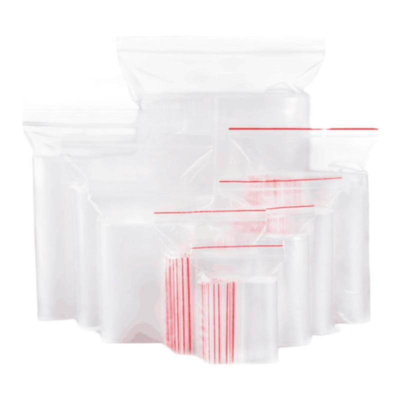 SAIEISE塑料自封袋0-12号pe包装食品保鲜带封口加厚透明大小密封袋实验室耗材器材打孔印logo封口袋饰品袋