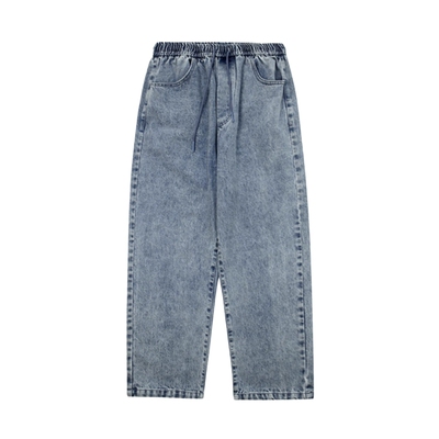 嘿马七作美式秋季水洗牛仔裤