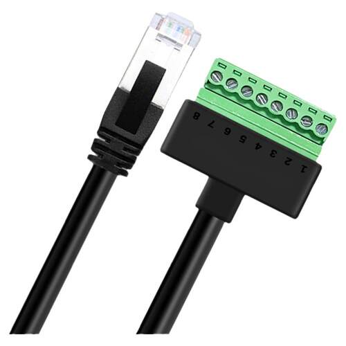 益德胜网线连接线RJ45公转8Pin接头免焊接线端子延长线可定制2P4P