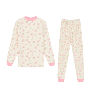 女大童秋衣秋裤套装纯棉全棉中大童青少年儿童保暖内衣女童睡衣