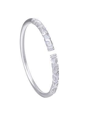 正生s999足银金箍棒开口手镯个性百搭简约手镯情侣手环情人节礼物