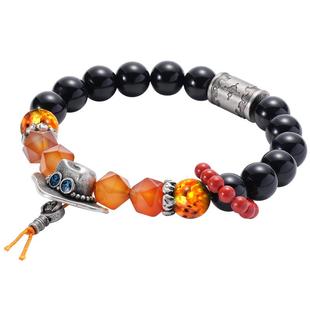 RASTACLAT 航海王限定礼盒 路飞萨博艾斯 男女情侣小狮子手串礼物