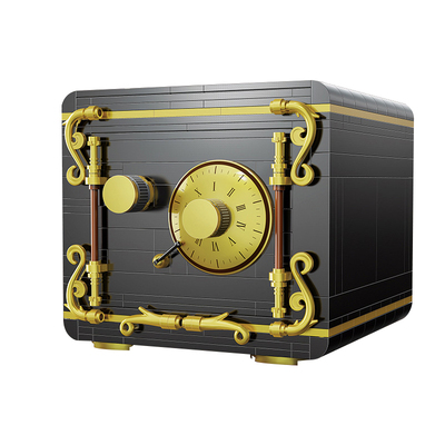 cada积木密码保险箱拼装玩具礼物