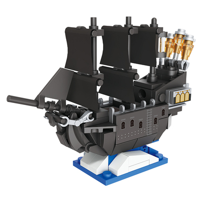 海盗船积木轮船模型玩具