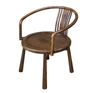圈椅太师椅实木椅子休闲椅可旋转茶桌椅喝茶看书古典中式椅子