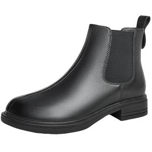 森达切尔西靴女冬季经典简约休闲户外低筒靴短靴ZTE03DD4