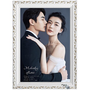 欧式婚纱照相框挂墙冲洗照片做成摆台162024寸加放大创意空框定制