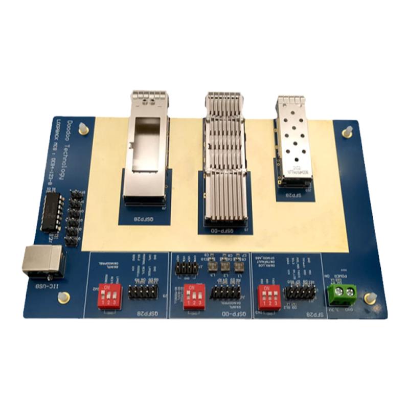 SFP\QSFP28\QSFP-DD环回测试板 Loopback 免费上位机 DEB4-123-B