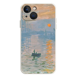 莫奈油画红米k50pro手机壳k60适用k70睡莲11ultra小米12套15/14/13名画17青春版k90s小众k80男女note9复古